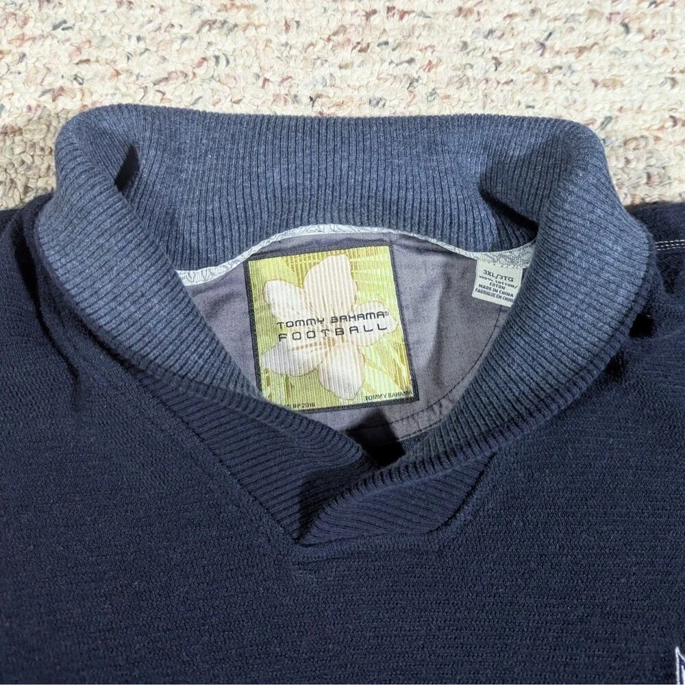 Tommy Bahama Football Sweatshirt Dallas Cowboys Mens 3XL Mock V-Neck NFL Sweater